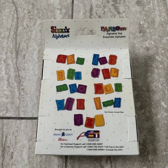 SIZZIX Alphabars RANSOM Alphabet Set Dies Brand New 38-1088 - Picture 2 of 8